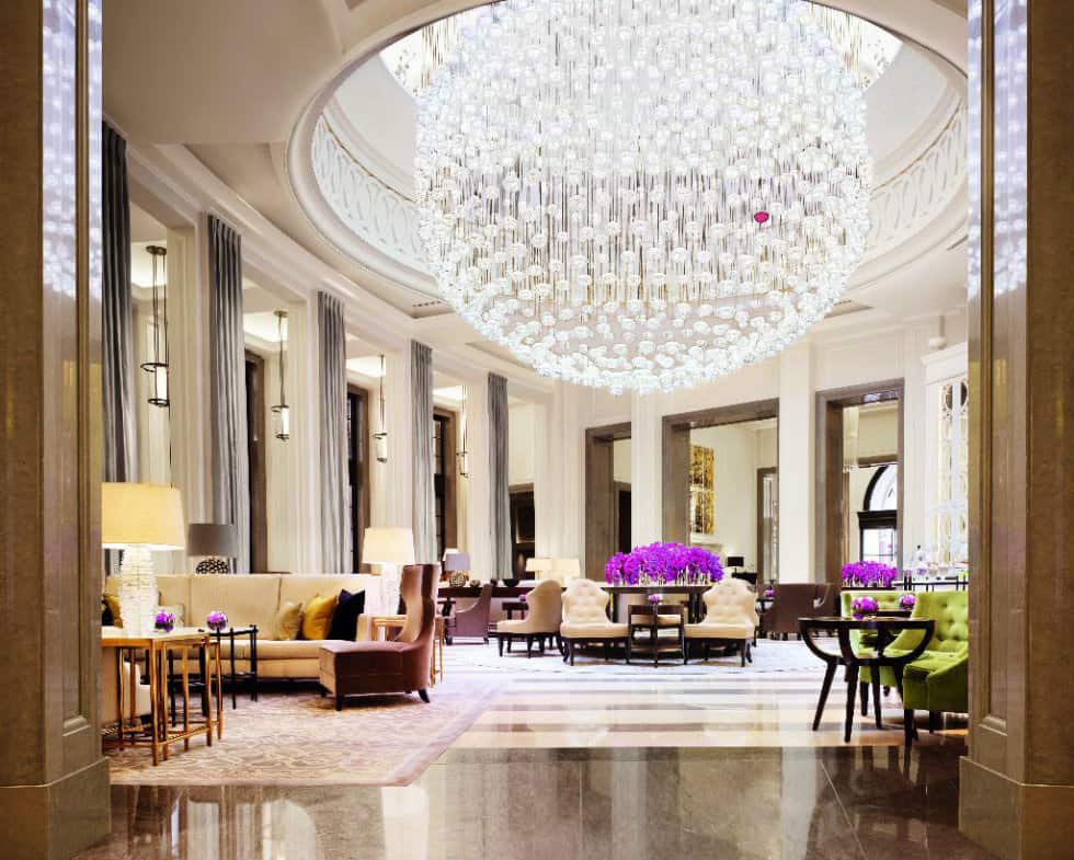 Worlds best lighting design ideas arrive at Milans modern hotels The Lobby Lounge Corinthia Hotel London