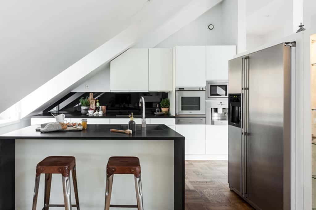 attic apartment kitchen exclusive attic apartment design in stockholm stockholm apartment