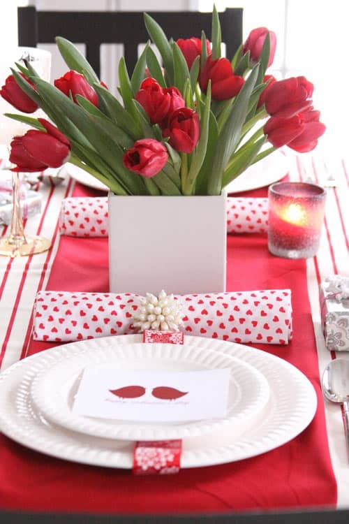 romantic valentines day table settings 43
