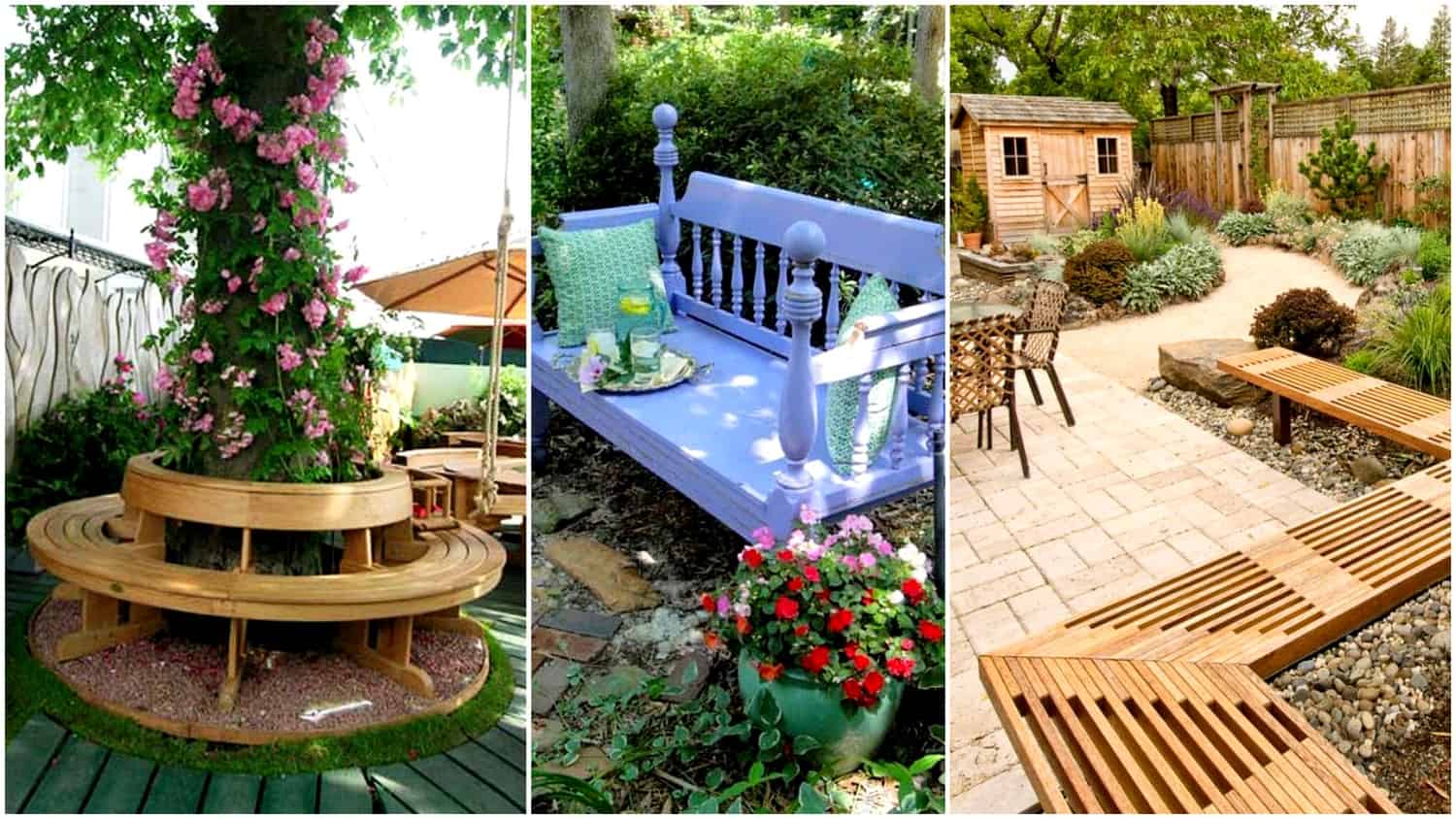 20 Smart Garden Bench Designs That Will Enhance Your Backyard