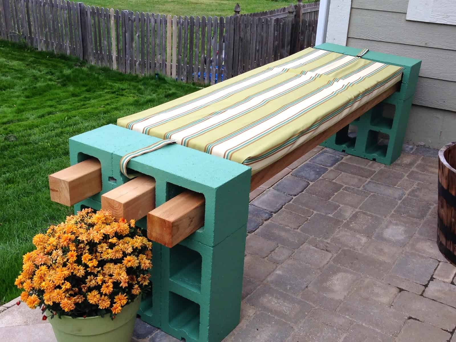 green lowes cinder blocks outdoor bench with cushion seat for outdoor decoration ideas lowes cinder block cinder color cost of cinder blocks decorative concrete blocks home depot lowes flagstone