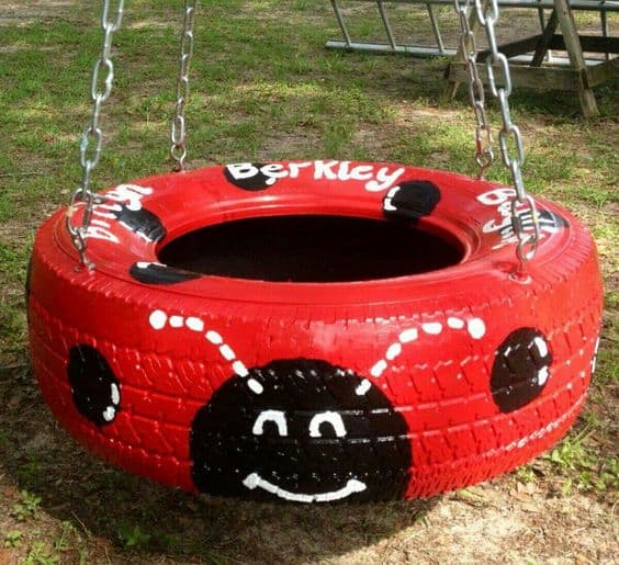 PAINTED TIRE SWINGS