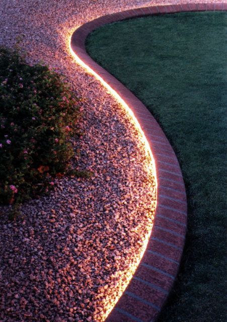 6. Use Light to Highlight Your Garden Edging