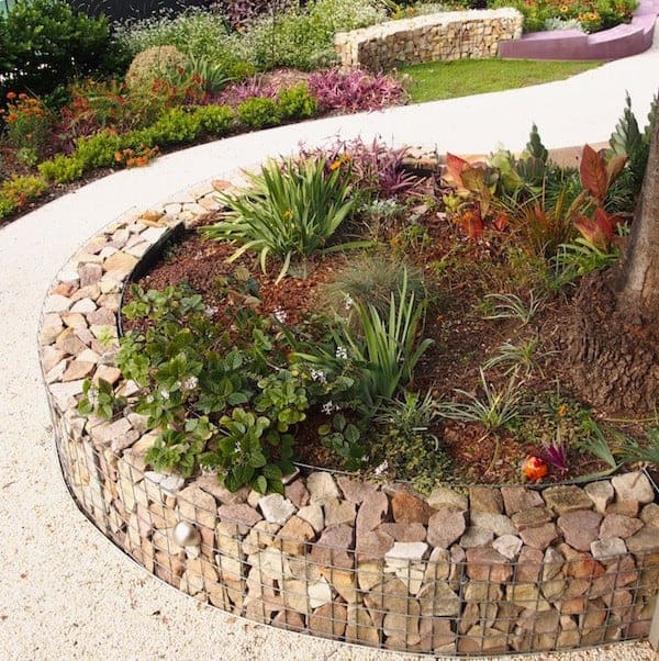  Use Gabions With Rock and Wood
