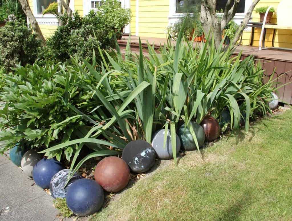 35. Bowling Balls Can Guard Your Plants