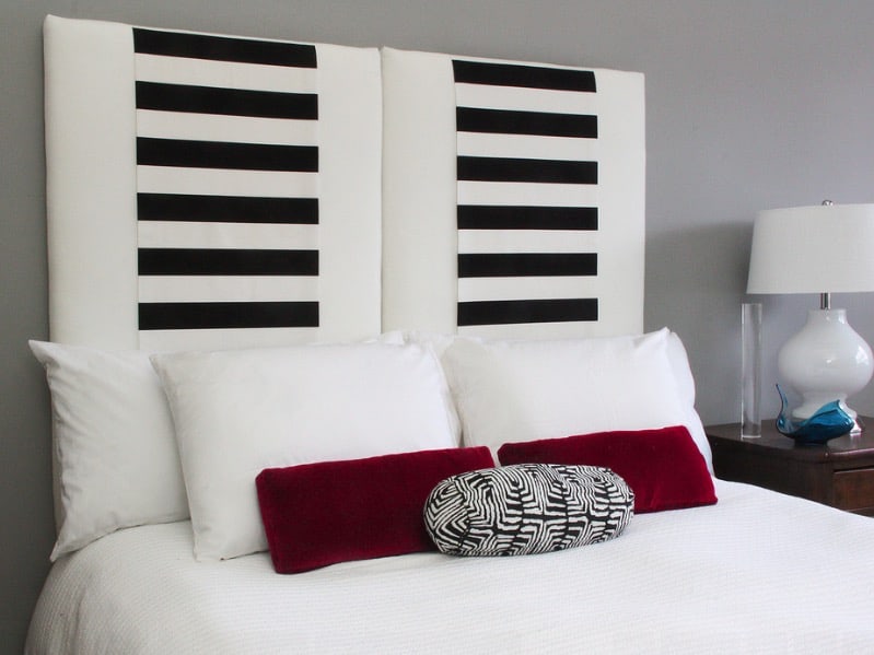 Narrow Vertical Panel Fabric Headboard