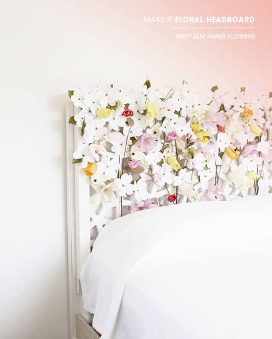 DIY Floral Headboard