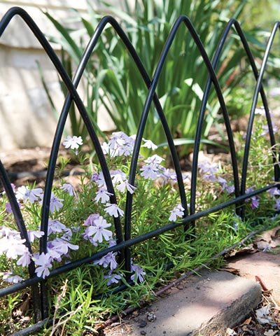 decorative border fence used as garden edging