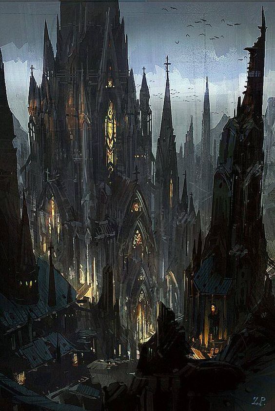 concept castle art fortress in a grim world