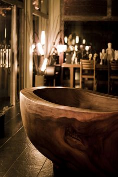 40. Sculpted Wooden Tub
