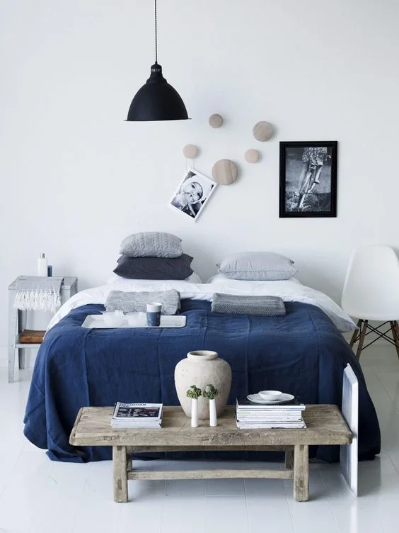 7. Eclectic Mixture of Elements Bound by Navy Blue