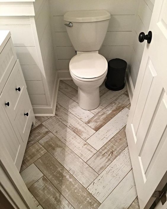 1. Use White Withered Wooden Flooring