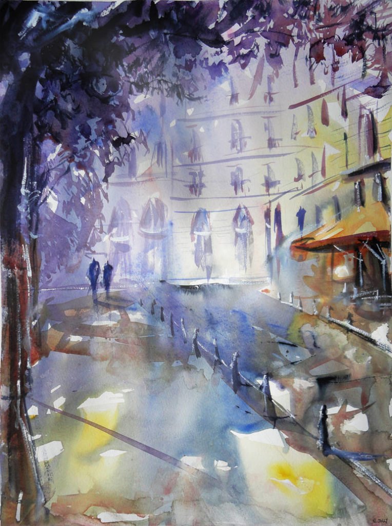 promenade a l ombre watercolor by nicolasjolly d77f0x0 pre