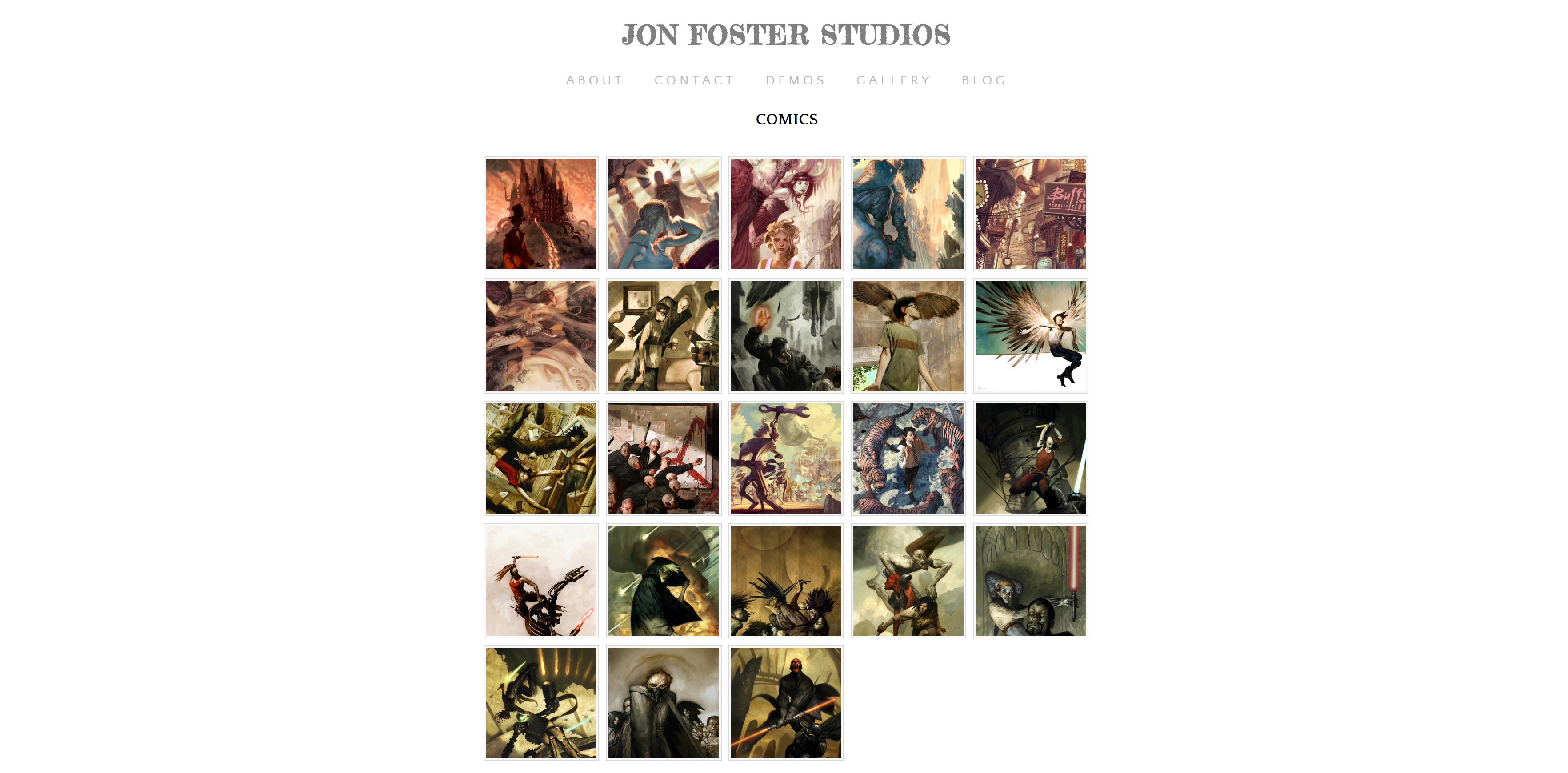 conceptual art porfolio design example jon foster