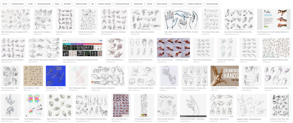 google images hands drawing reference