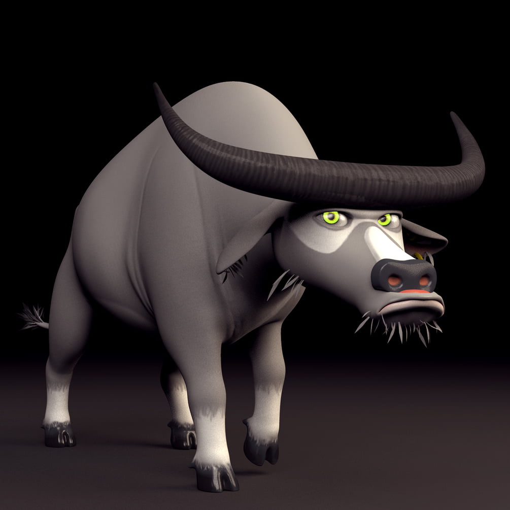 Cartoon Ox rig for maya