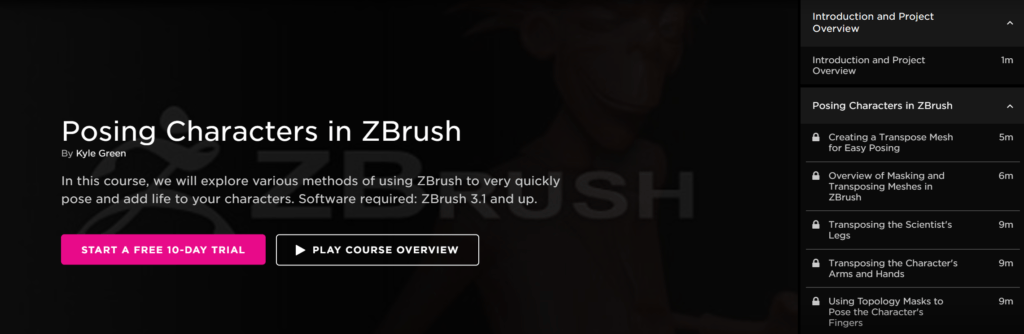 zbrush posing characters
