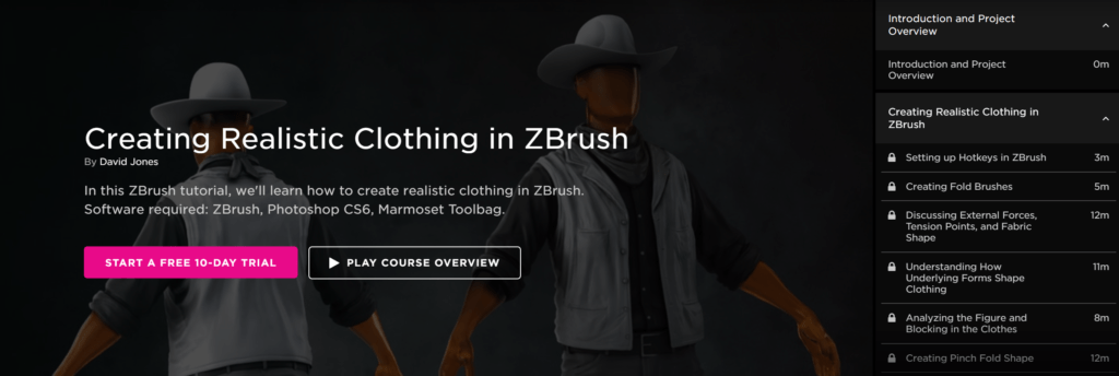 zbrush realistic clothing 1