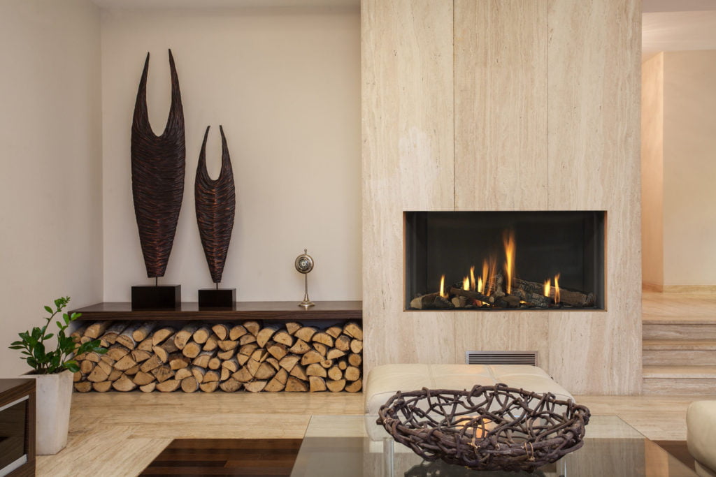 10 wood paneled column modern fireplace design homebnc