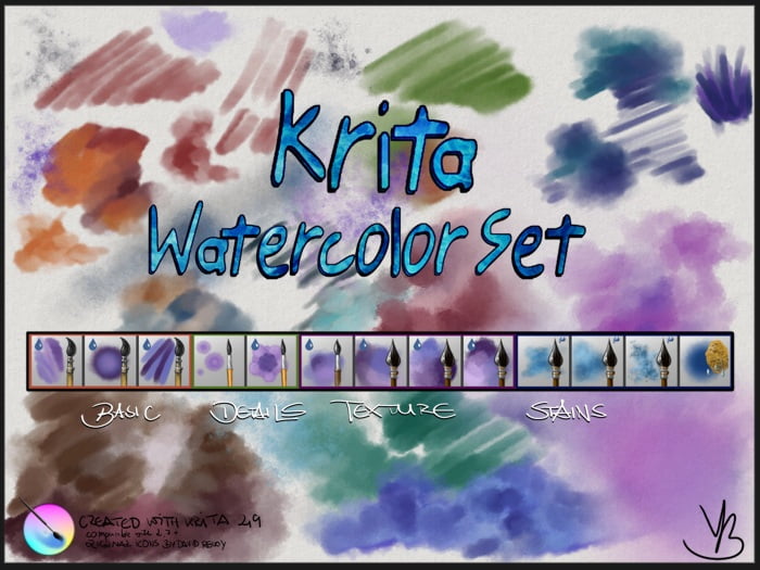 12. Watercolor Brush set by Vasco Alexander Basque