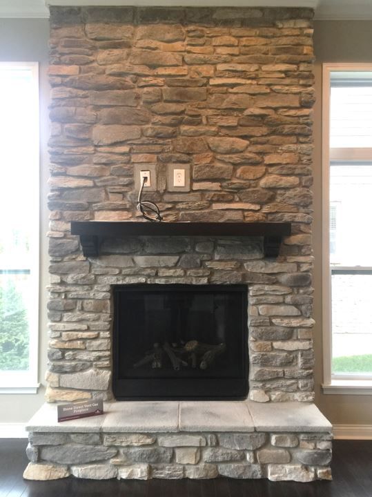 Ledge Stone Fireplace