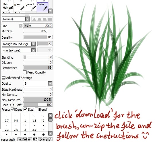 Best Paint Tool SAI Brushes and Textures
