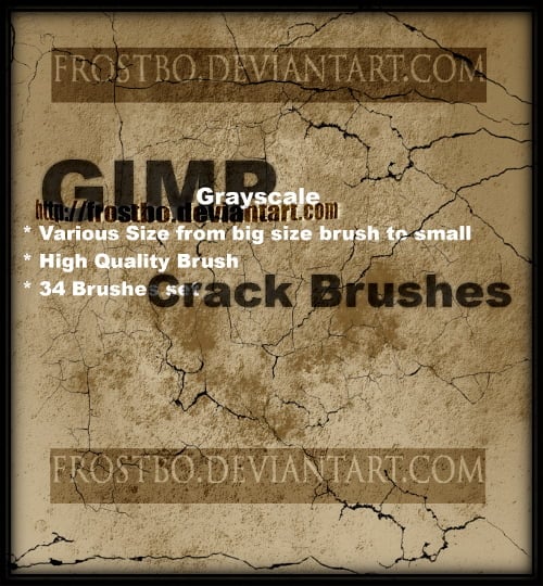 Cracks brushes for GIMP