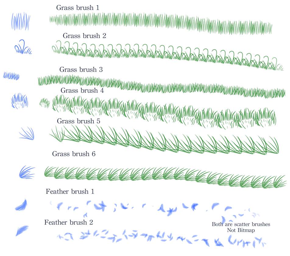 Grass and Feather Brushes From Mo-Fox