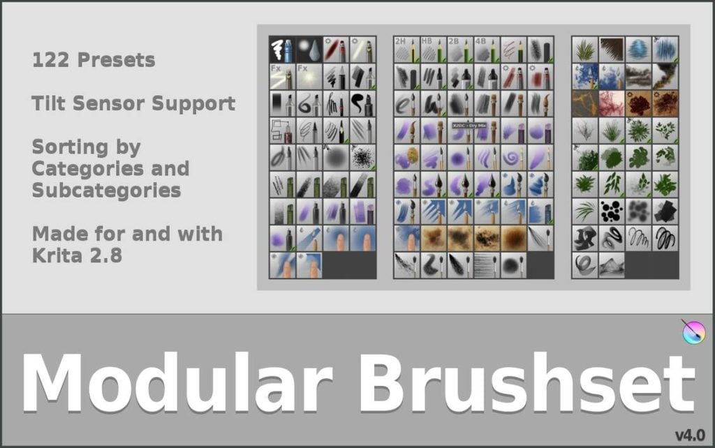 3. Krita Modular Brush set V4 by Grind God