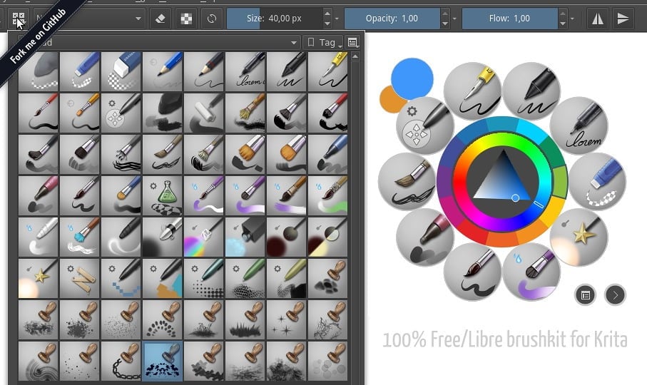 10. Krita V8.2 Brushpack Set by David Revoy