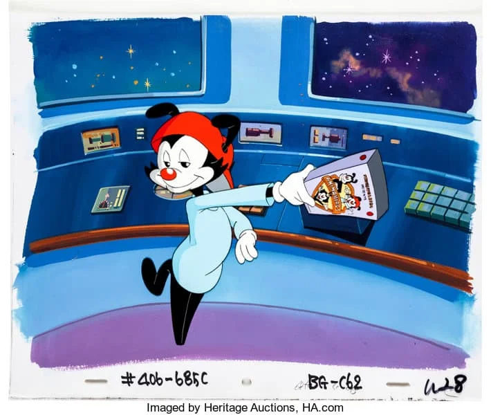 Animaniacs Wakko Production Cel and Background Warner Brothers