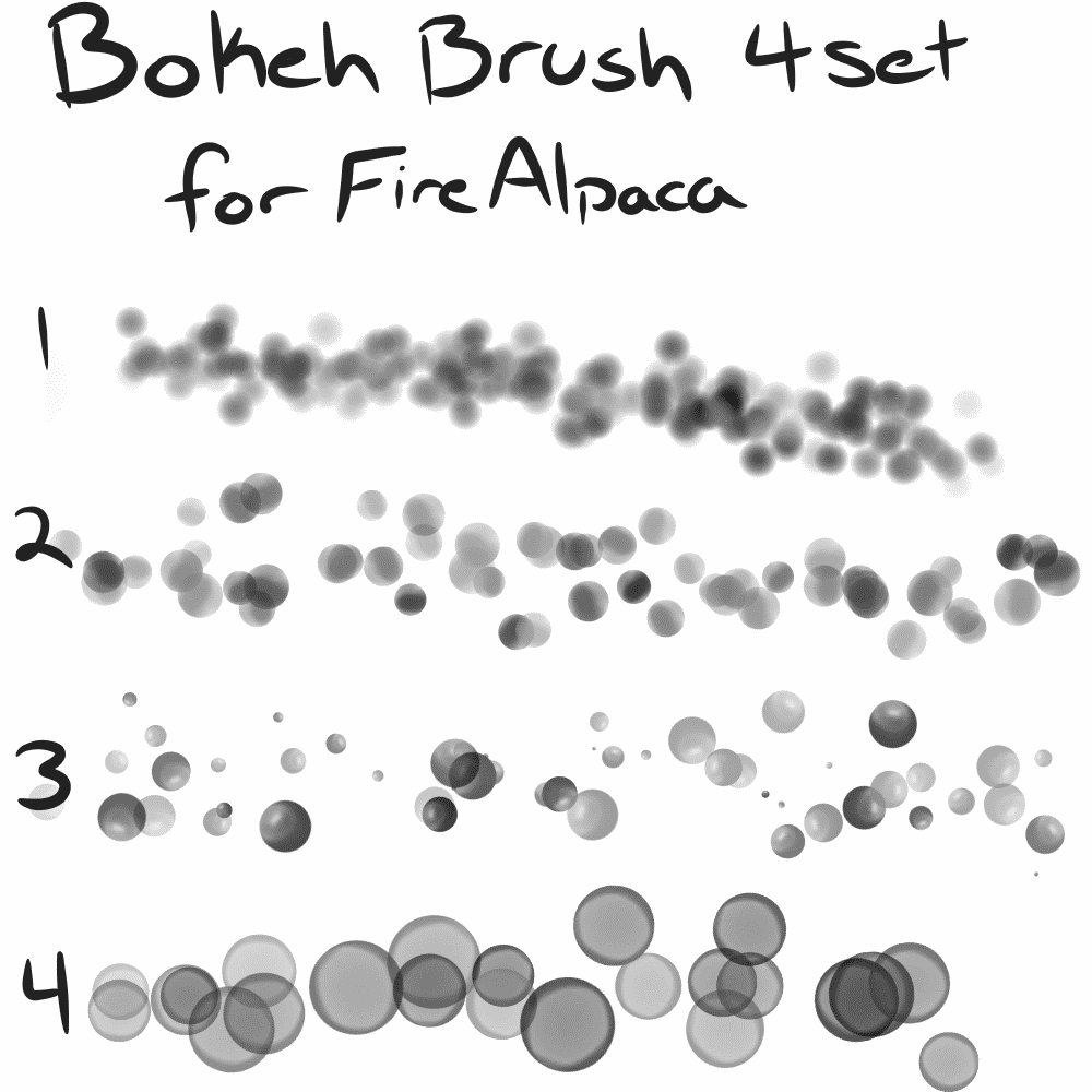 Bokeh 4-Set Brushes