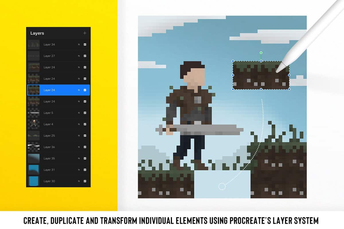 38. Procreate Pixel Art Brushes