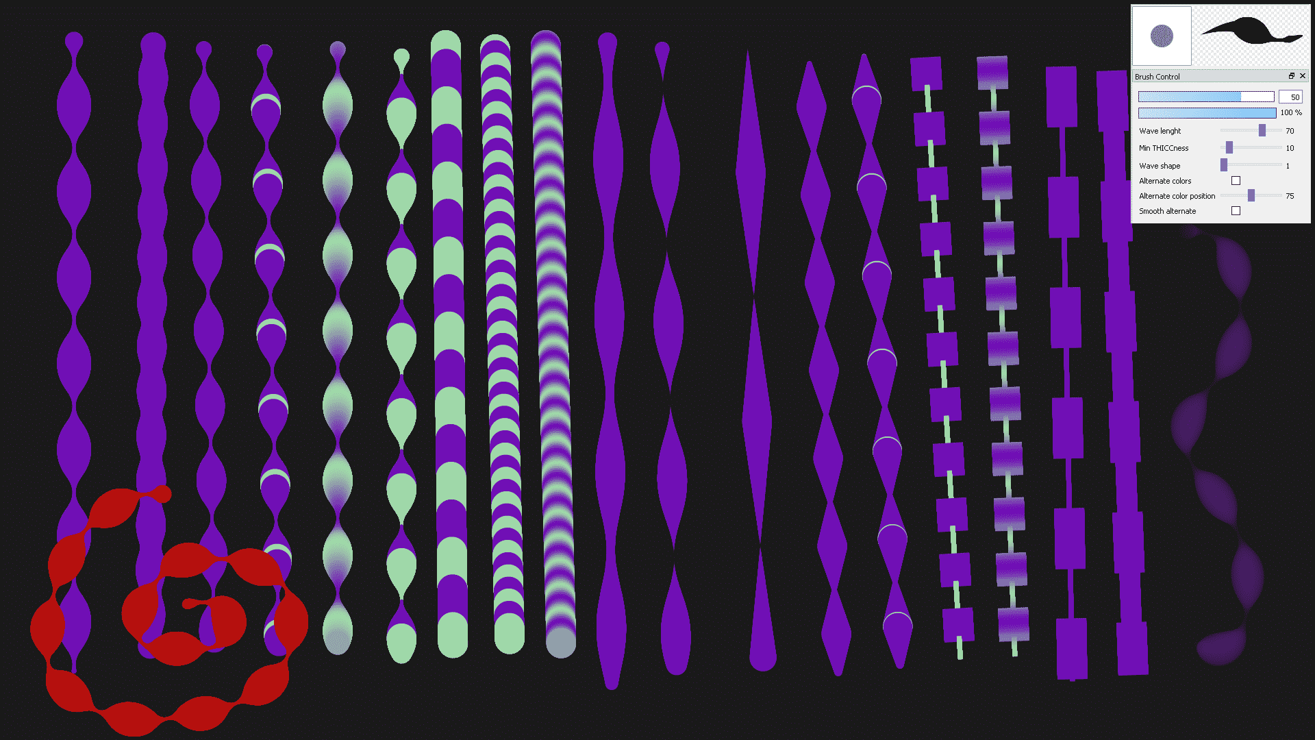 Wave Brushes for FireAlpaca