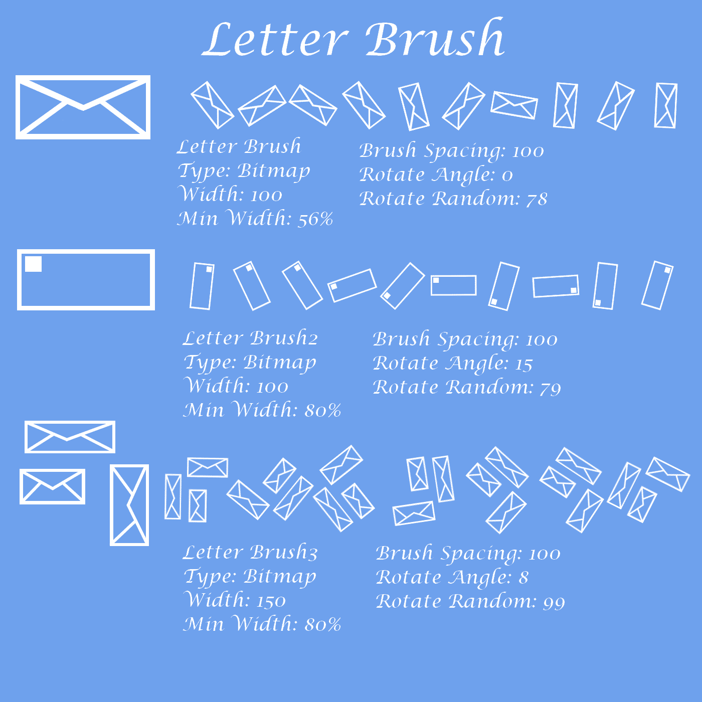 45. Letters Brushes and Envelopes Brushes