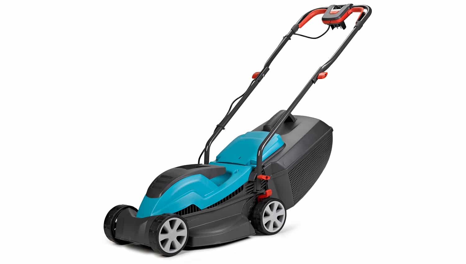 Lawn mower. Isolated on white background, clipping path