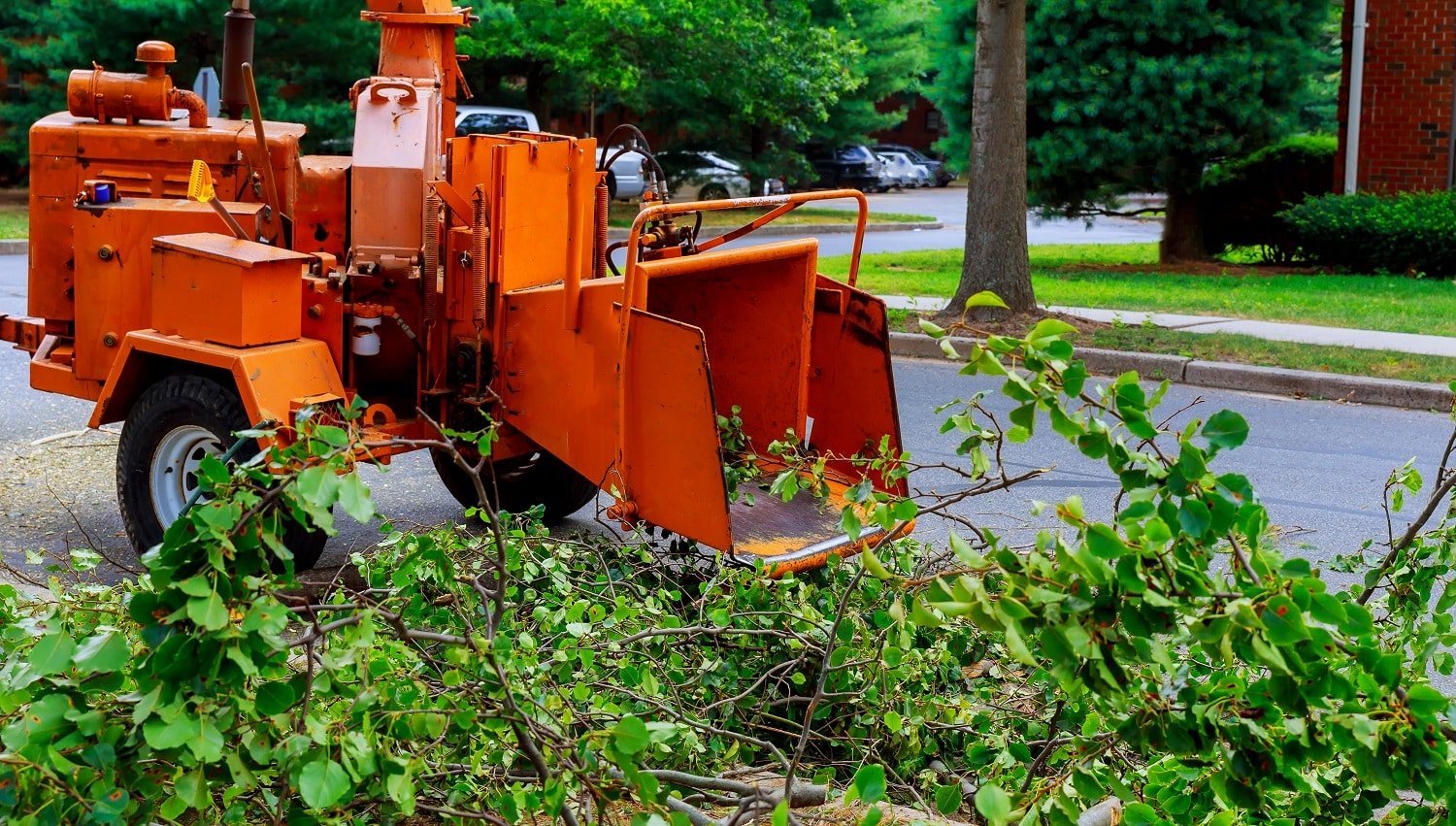 Agricultural machinery, wood shredder chipper machine to remove