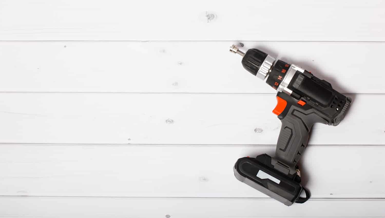 cordless drill and a drill on a white background