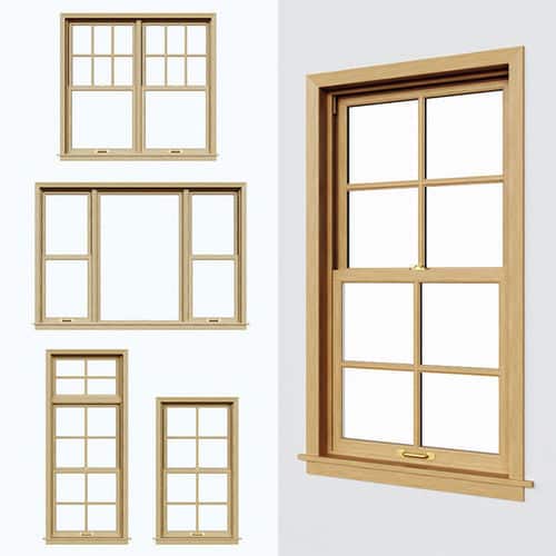 double hung windows 3d model max