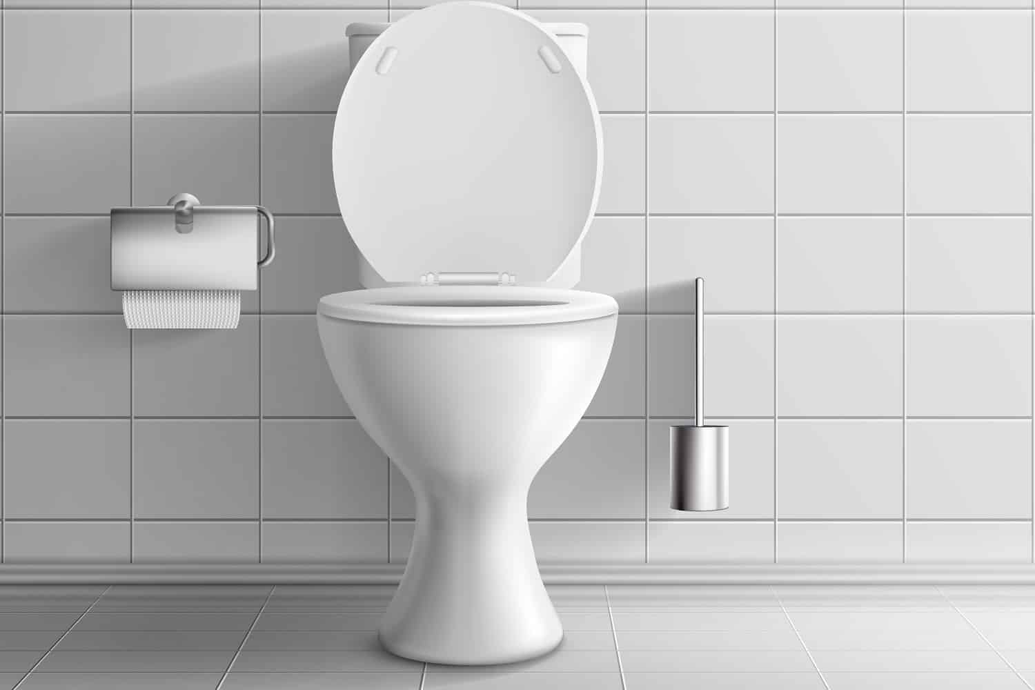 Toilet room equipment 3d realistic vector mockup