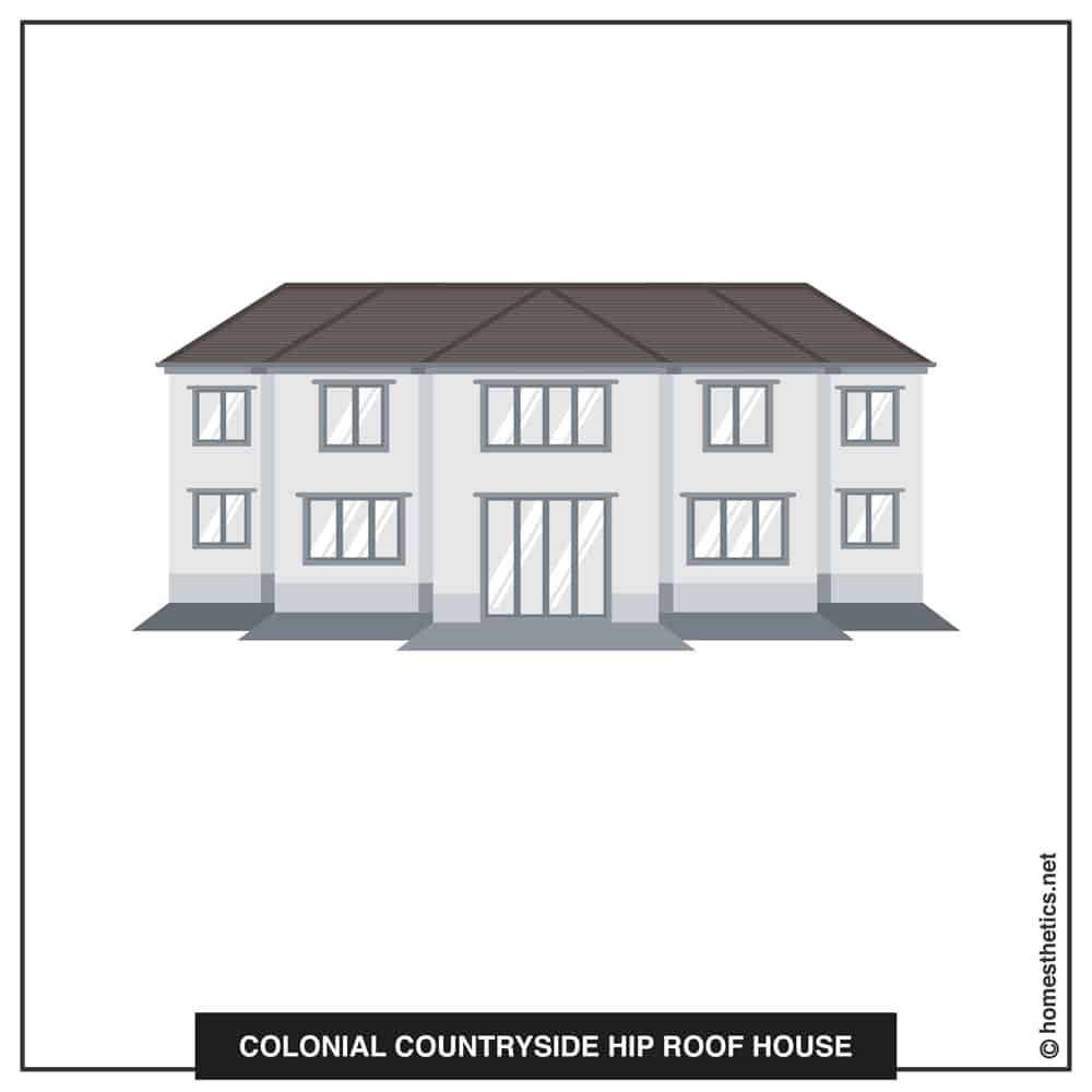 11 Colonial Countryside Hip Roof House