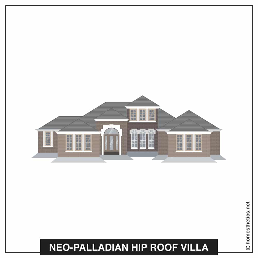 22 Neo Palladian Hip Roof Villa