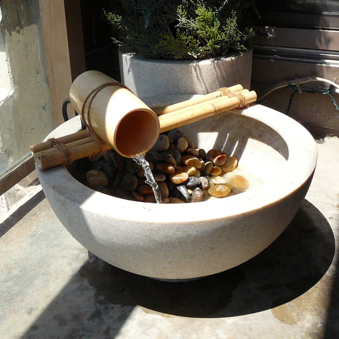 Bamboo Trickling Waterfall Basin