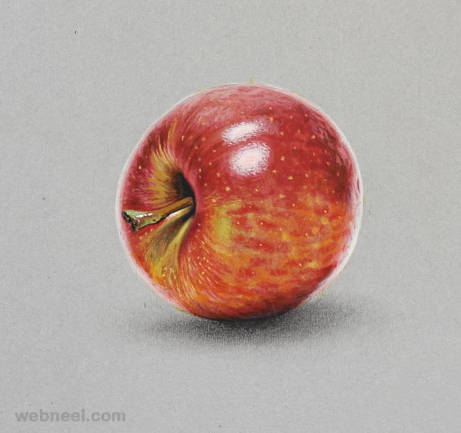 colored Apple drawing