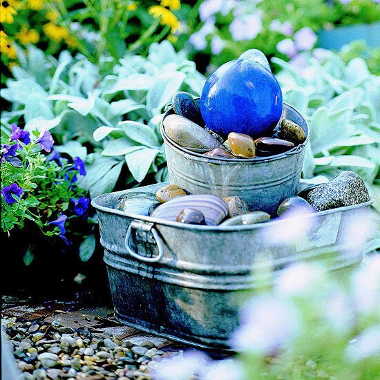 “Treasury Of Rocks” Pail Fountain