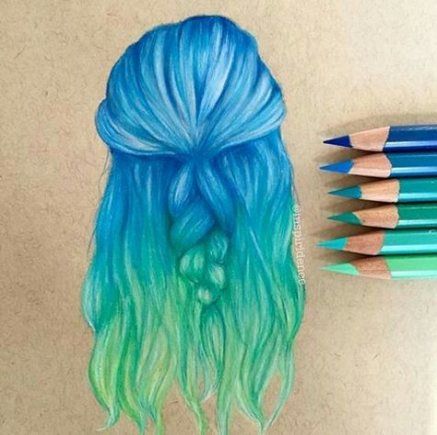 Colorful Hair drawing