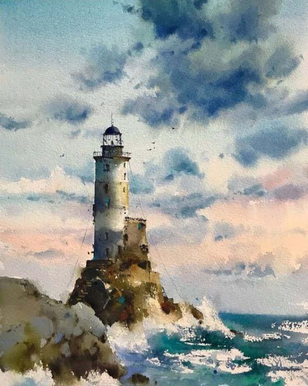 Lighthouse  watercolor