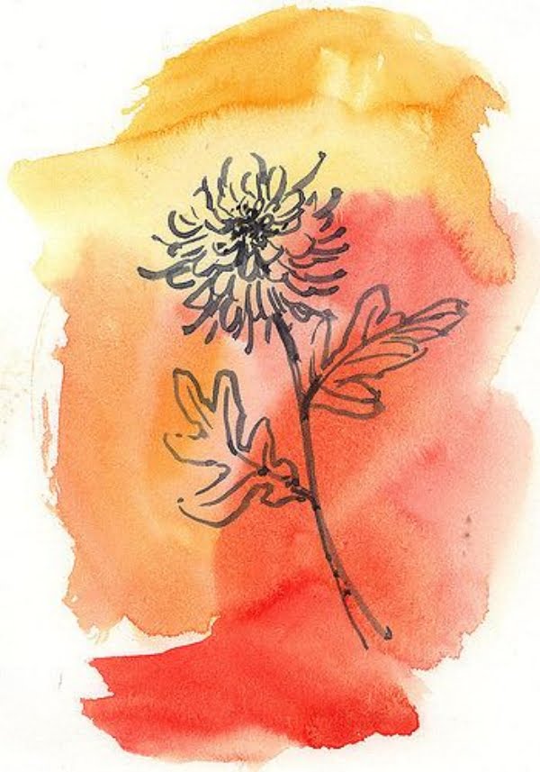 Simple Flower watercolor