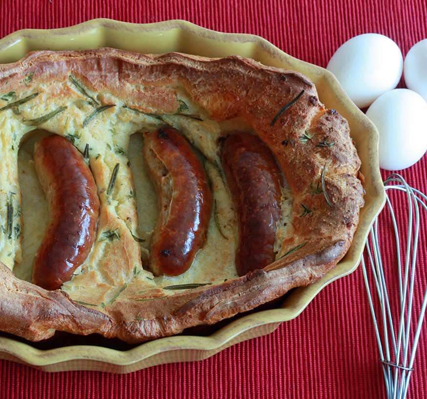 Andouille Sausage In Yorkshire Pudding