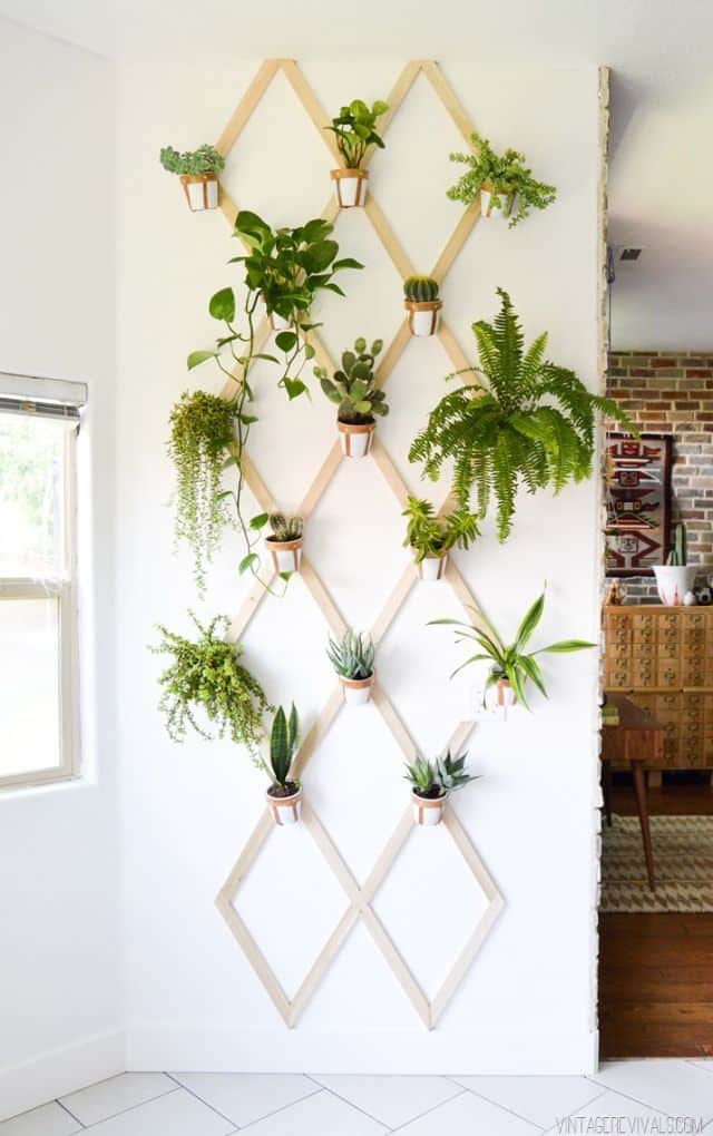 Wooden Diamond Vertical Garden